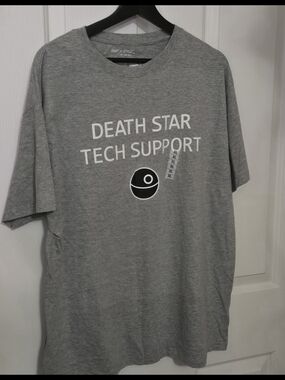 Death Star Tech Support XL Heather Grey T-shirt